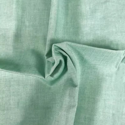 Buy Chambray Plain Cotton Fabric Lightweight Denim Material 140cm Wide X Half Metre • 7.50£
