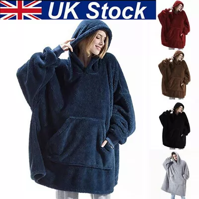 Buy Hoodie Blanket Oversized Big Hooded Ultra Plush Sherpa Giant Sweatshirt Blanket. • 10.99£