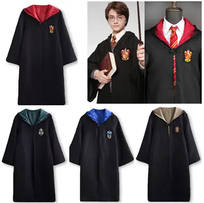 Buy UK Harry Potter Gryffindor Ravenclaw Slytherin Hufflepuff Robe Cloak Tie Costume • 9.45£