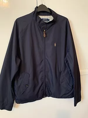 Buy Ralph Lauren Navy Blue Bomber Jacket Size L • 5.99£
