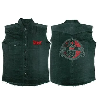 Buy Official Slipknot Logo Black Sleeveless Work Shirt • 50£