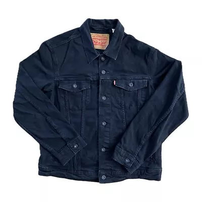 Buy Levi’s Black Denim Trucker Jacket Button Up. Size M. Hardly Worn. • 39.99£