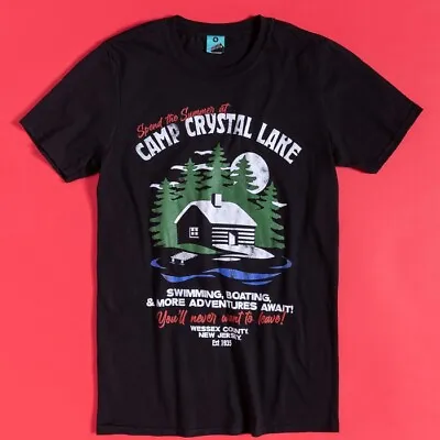 Buy Friday The 13th Inspired Camp Crystal Lake Black T-Shirt • 19.99£
