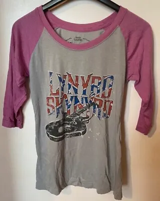 Buy Lynyrd Skynyrd Top T Shirt 3/4 Length Sleeve Band Merch Tee Ladies Size 10 • 16.50£