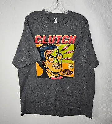 Buy Clutch Amazing X-Ray Vision Instantly! Gray Alstyle Music T-Shirt XL X-Large EUC • 28.40£