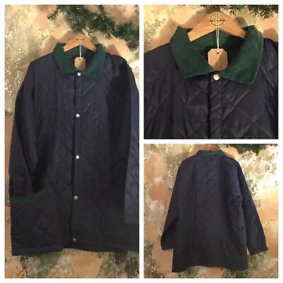 Buy Mens Jacket Size L Green Diamond Quilted Corduroy Country Walking Vintage Inc Uk • 30.75£