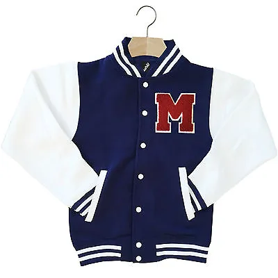 Buy Varsity Baseball Jacket Unisex Personalised With Genuine Us College Letter M • 39.95£