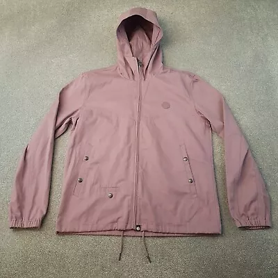Buy Pretty Green Mens Jacket Large Pink Dusty Beckford Coat Zip Hooded Casuals Mod • 49.99£