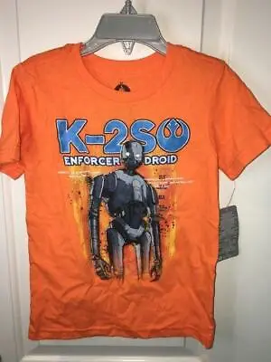 Buy Boy's Disney Star Wars K-2so Enforcer Droid Orange 100% Cotton Tee Shirt 4 4t Xs • 8.83£