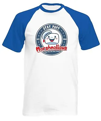 Buy Puft Marshmallows Mens Short Sleeve Baseball T-Shirt Ghost Busters Movie • 14.99£