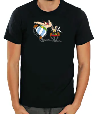 Buy Asterix & Obelix Funny Characters Short Sleeve  White T Shirt Men F021 • 9.51£