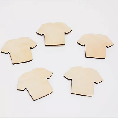 Buy Wooden T Shirt Craft Shapes Football Shirts Strips Plywood Blank Shapes • 8.85£