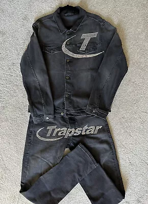 Buy Trapstar Hyperdrive Swarovski Denim Jacket And Jean Set (Dead Stock) RRP £440 • 275£