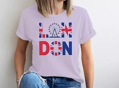 Buy Women's Cotton Tshirts|London England T-shirt |Adult Souvenir |London Eye Print • 8.99£