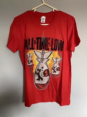 Buy New Official ALL TIME LOW - DA BOMB T-Shirt - Red - Men's Size S Small - BNWOT • 12.99£