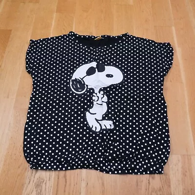 Buy Peanuts Snoopy Print T Shirt M L Tee Top Spotty Woodstock Charlie Brown Y2K • 5.59£