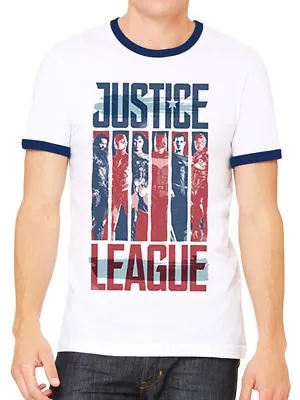 Buy JUSTICE LEAGUE- STRIPS Official T Shirt Mens Licensed Merch New • 14.95£
