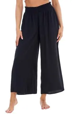Buy Ladies PJ'S Nightwear Full Length Pyjama Satin Wide Leg Loungewear Bottoms • 5.99£