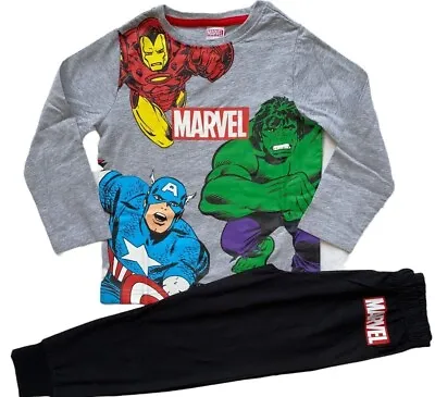 Buy Boys Marvel Avengers Pyjamas,slim Fit Bottoms.2-3,3-4,5-6 Or 7-8yrs • 7.95£