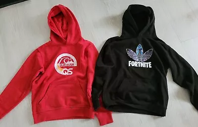 Buy Quiksilver Red Boys Hoody And Fortnite Black Hoody 11-12 Years Great Condition • 15.99£