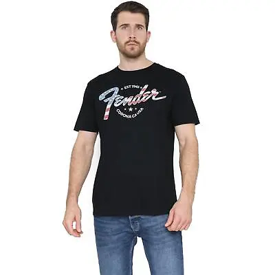 Buy Fender Mens T-shirt USA California Logo Cotton Guitar Top Tee S-2XL Official • 11.19£