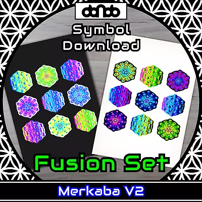Buy Merkaba V2 Fusion Set - Symbol - SVG PNG JPG PDF PSD AI EPS [2D Download] • 3.61£