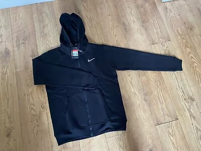 Buy Mens Nike Club Logo Tracksuit Hoodie Black Gym Training Pullover Sweatshirt • 19.95£