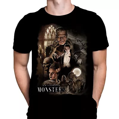 Buy Universal Monsters - Movie Poster Art  - T-Shirt / 1930's Horror Classics • 21.45£