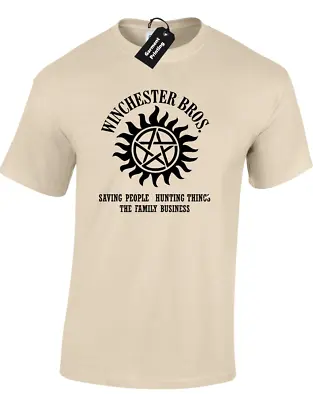 Buy Winchester Brothers Mens T-shirt Supernatural Castiel Design Shotgun Sam Dean • 8.99£