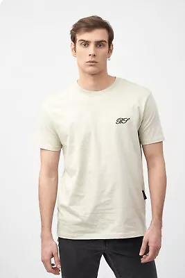 Buy Men’s Stone T-Shirt With BS Chest Logo Short Sleeve & Crew Neck • 9.99£