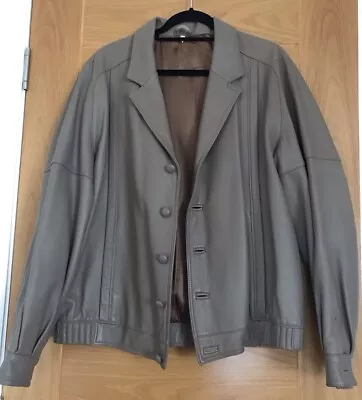 Buy Mens Taupe?/Beige/Light Brown Casual Leather Jacket Size M -  Measurements Below • 8.50£