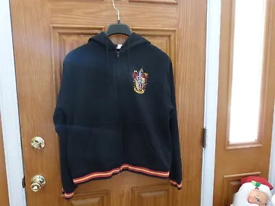 Buy Harry Potter Gryffindor Crest Black Zip Hoodie Hooded Sweatshirt Youth XL 18-20 • 17.54£