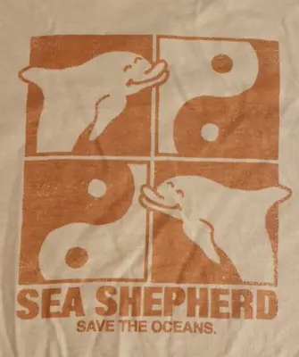 Buy Sea Shepherd Save The Oceans Print Loose Fit T-Shirt Yellow Size Is Mens XL BNWT • 16.96£