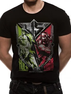 Buy Marvel Comics Official Thor Ragnarok Thor V Hulk Unisex Black T-Shirt Mens Women • 7.95£