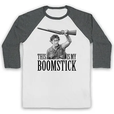 Buy Army My Boomstick Of Darkness Unofficial Horror Film 3/4 Sleeve Baseball Tee • 23.99£