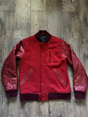 Buy Kiks Tyo Varsity Letterman Jacket Wool With Red Genuine Leather Sleeves Japan L • 99£