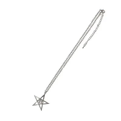Buy Zac's Alter Ego Alternative Jewellery Pagan Double Pentagram Chain Necklace • 11.69£