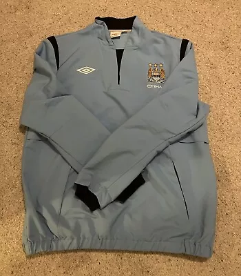 Buy Manchester City Umbro Blue Football Jacket Size XL • 24.99£