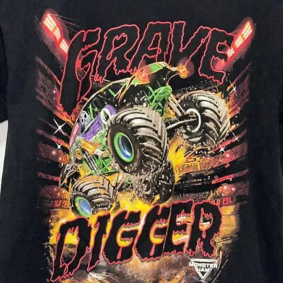 Buy Monster Jam Grave Digger T Shirt Youth Size Large Guc E1550 • 16£