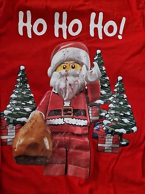 Buy Lego Long Sleeve Top Age 10 11 Years Red Santa Figure Ho Ho T Shirt Xmas Nutmeg • 1.99£