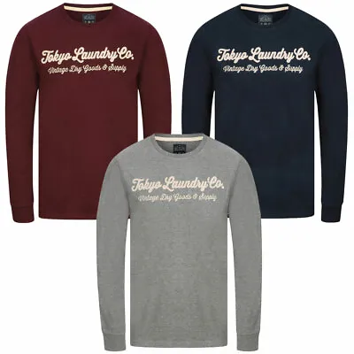 Buy Tokyo Laundry Men's Hackensack Cotton Jersey Long Sleeve T-Shirt Top Vintage • 12.99£