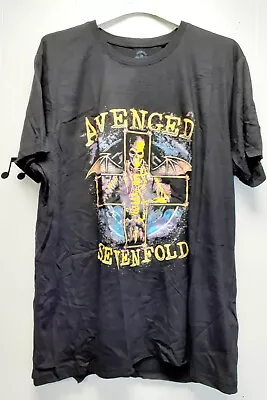 Buy Avenged Sevenfold Size XL New Official T Shirt Black Stellar Cross Rock • 17£