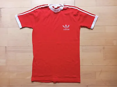 Buy Adidas Vintage 70s 80s Wrestler T-Shirt Red White Trefoil Stripes Made In Ireland S • 30.82£