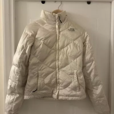 Buy Girls White North Face Quilted Puffer Label Cut Off So Have Measured Goose Down • 20£