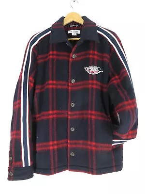 Buy Penguin - Check Plaid - Jacket Shacket - Red & Blue - Size M • 24.99£