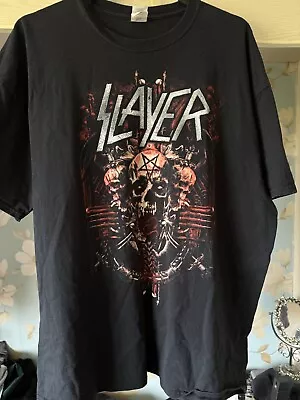 Buy Slayer 2018 UK & Europe Tour T Shirt 2XL • 17.99£