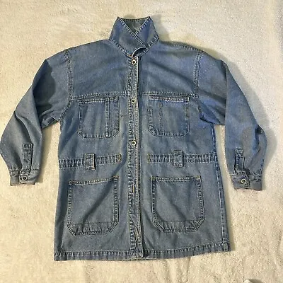 Buy Vintage 90s Denim Jean Jacket Womens Medium Blue Pockets Grunge Alt Y2K • 3.17£