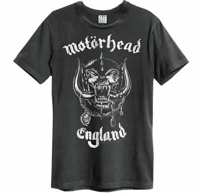 Buy Amplified T-Shirt Motoerhead England Charcoal Men New Snaggletooth • 29.64£