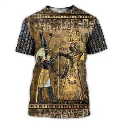 Buy New Unisex T Shirts Digital 3D Printed Harajuku Style Egyptian Gods & Script • 19.99£