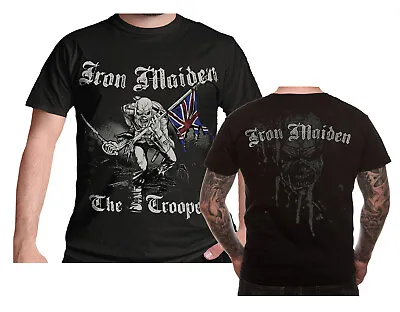 Buy Iron Maiden Trooper T Shirt Sketched Eddie Piece Of Mind Album Art Official New • 15.95£